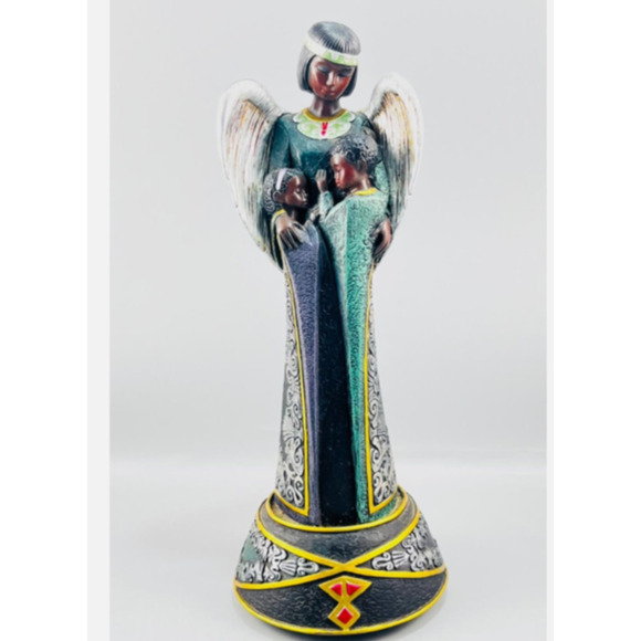 Parastone Enesco Angel mom Protector Music Box Wind Beneath My Wing African love - Picture 1 of 9